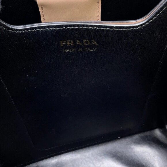 PRADA Panier 2WAYHandbag Leather Pink/Black 1BA212 - Picture 13 of 16